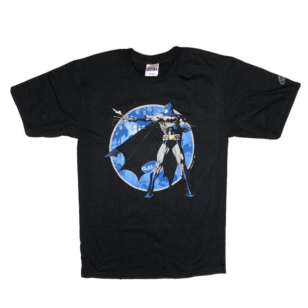 Batman Bruce Wayne Black Graphic T-Shirt DC Comics Graphitti Justice League S