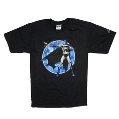 Batman Bruce Wayne Black Graphic T-Shirt DC Comics Graphitti Justice League S