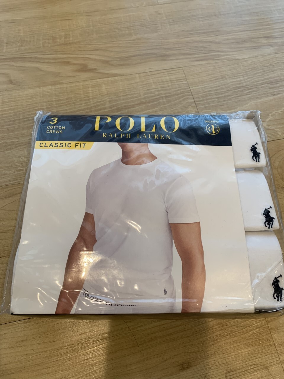 Polo Ralph Lauren Men's Classic Fit Moisture Wicking T-Shirt Tee White 3-Pack gallery