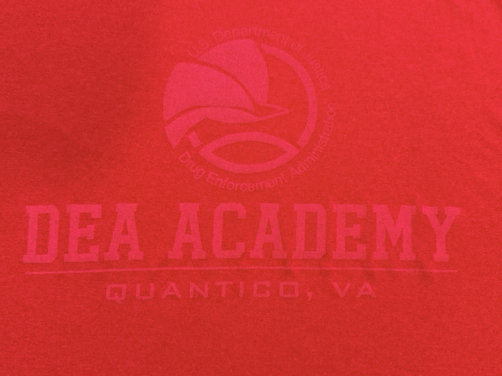 “DEA ACADEMY” Red Dri-Fit Style Athletic T Shirt - Size XL - by MV Sport - NWT! gallery