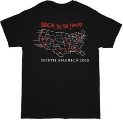 GHOST BLACK TO THE FUTURE NORTH AMERICAN TOUR 2015 T-SHIRT TARIFFS INCLUDED