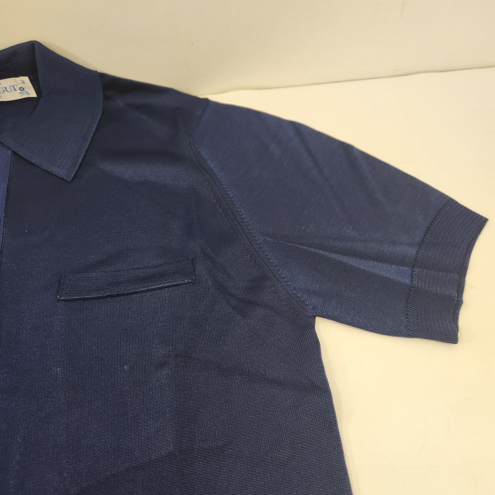 Vintage Montagut Raymond Mens Shirt Marine Blue Size 3 Polyamide BRAND NEW gallery