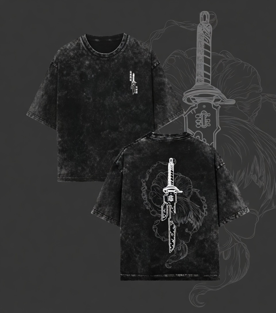 Toji Vintage Oversized Washed Tee Unisex Oversize Anime Manga Lightweight Cotton gallery