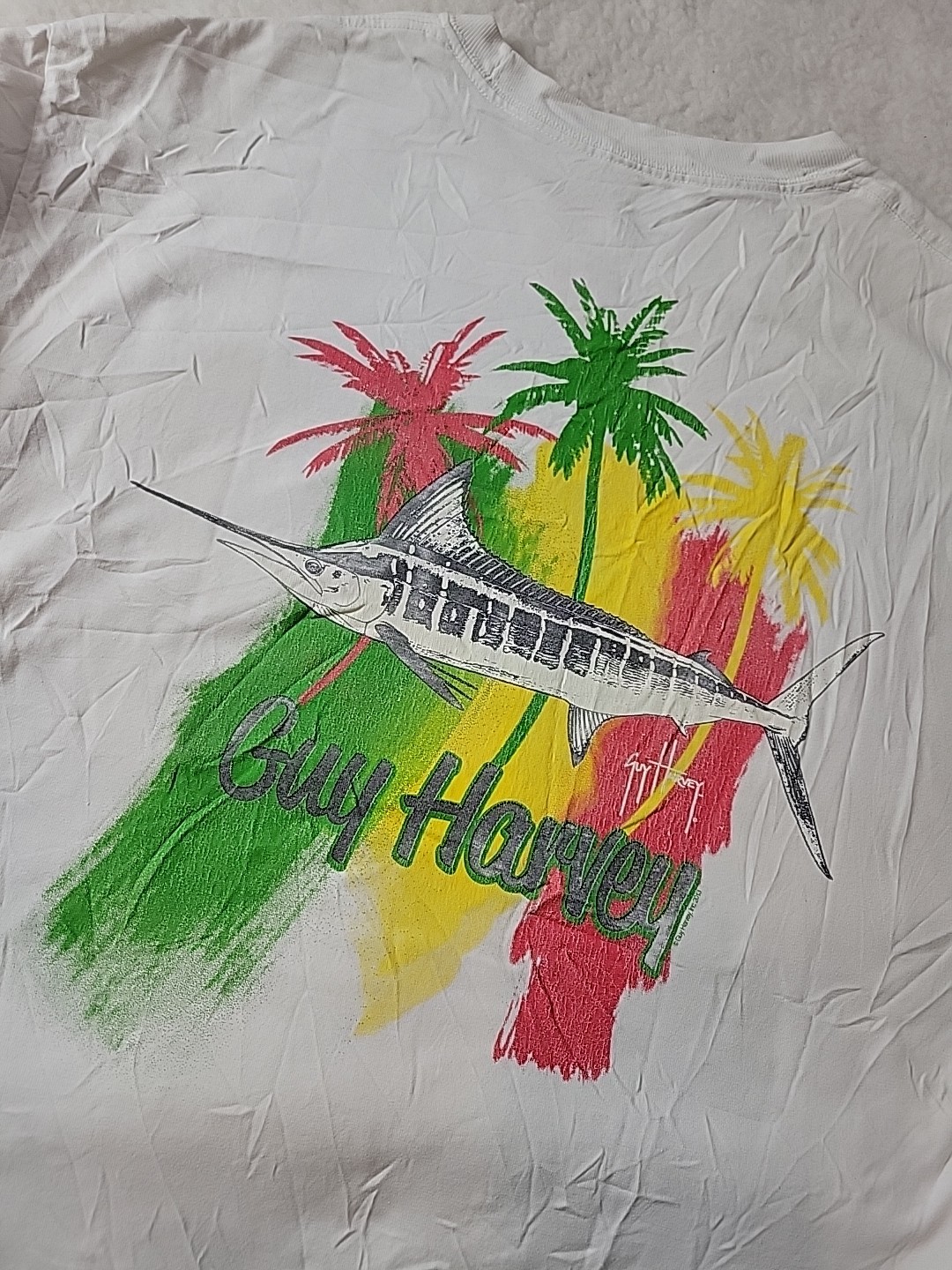 Guy Harvey T Shirt Mens Size L Graphic Print Fishing Outdoor Jamaica Swordfish gallery