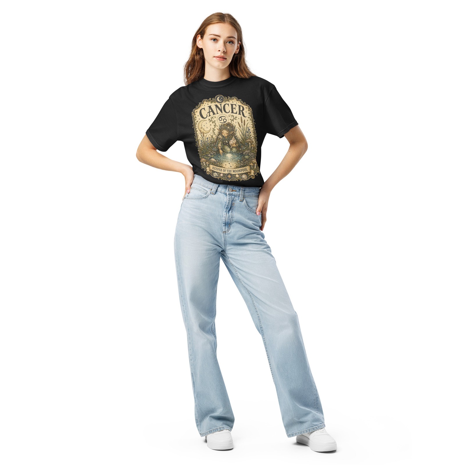 Cancer Keeper of the Moonpool Premium Comfort T-Shirt Astrology Zodiac Tee S-4XL gallery