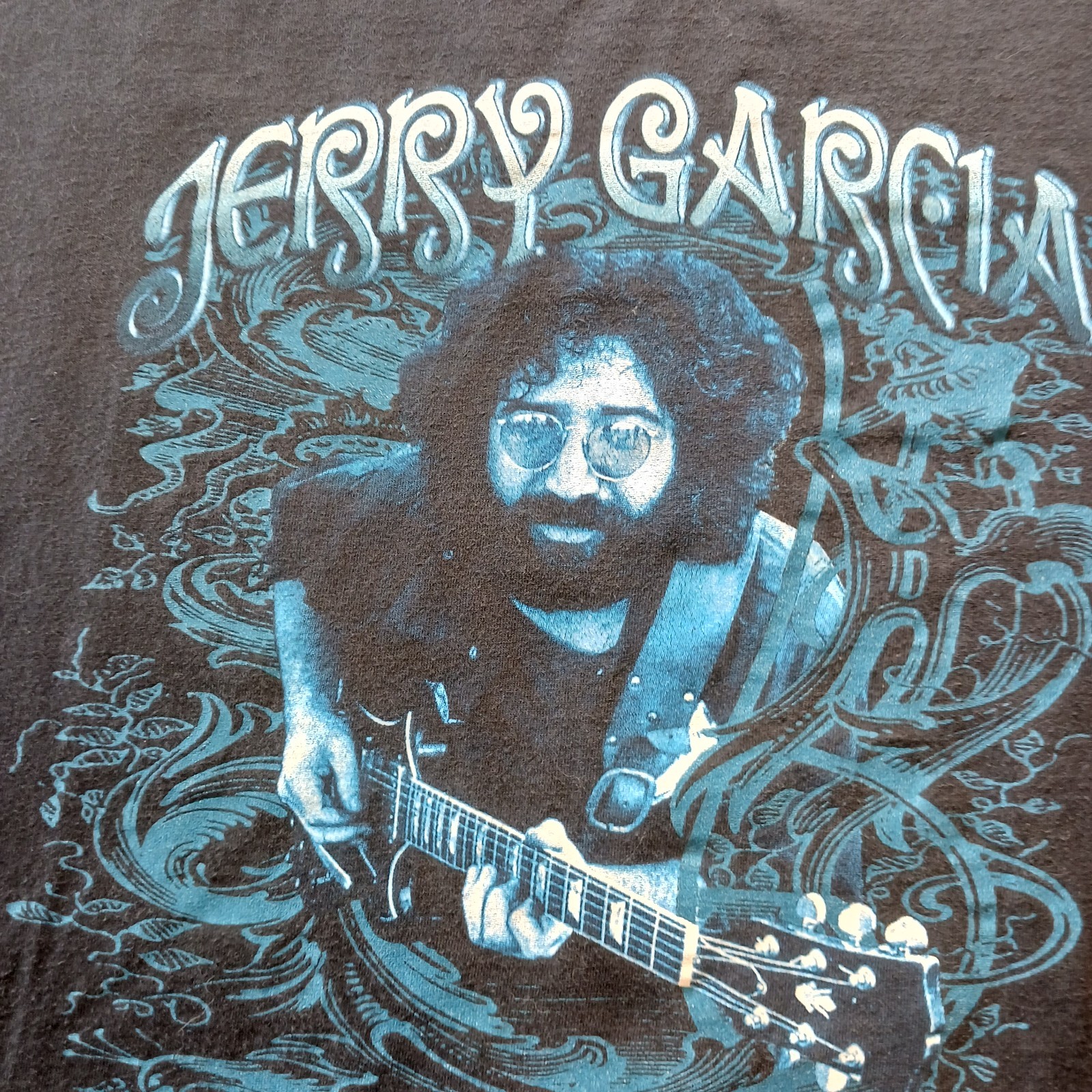 Winterland Jerry Garcia Grateful Dead Black W Blue Graphic Tee Crew Neck XL gallery
