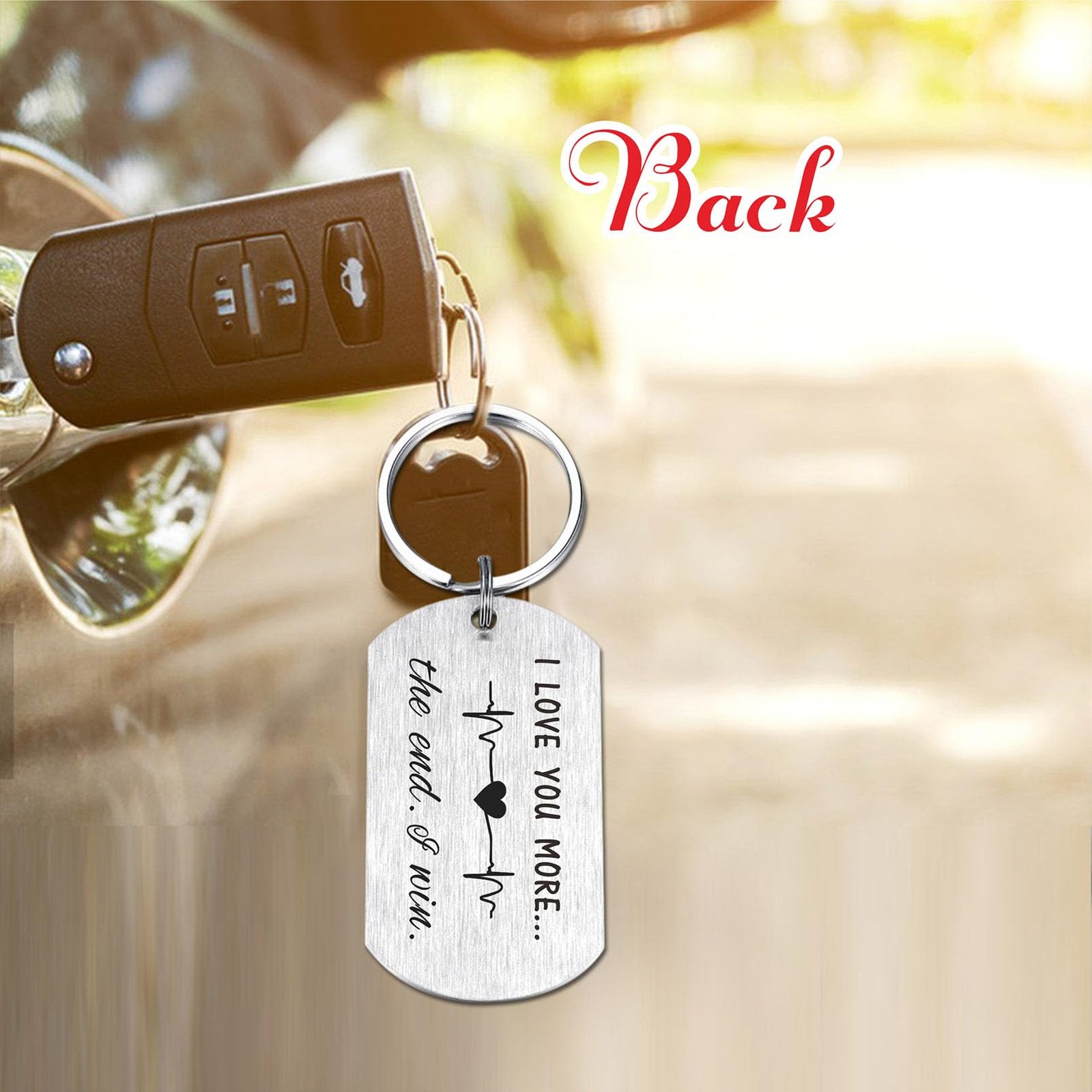 The End I Win Keychain, Her, I Love You, Anniversary, Valentine, Girlfriend gallery
