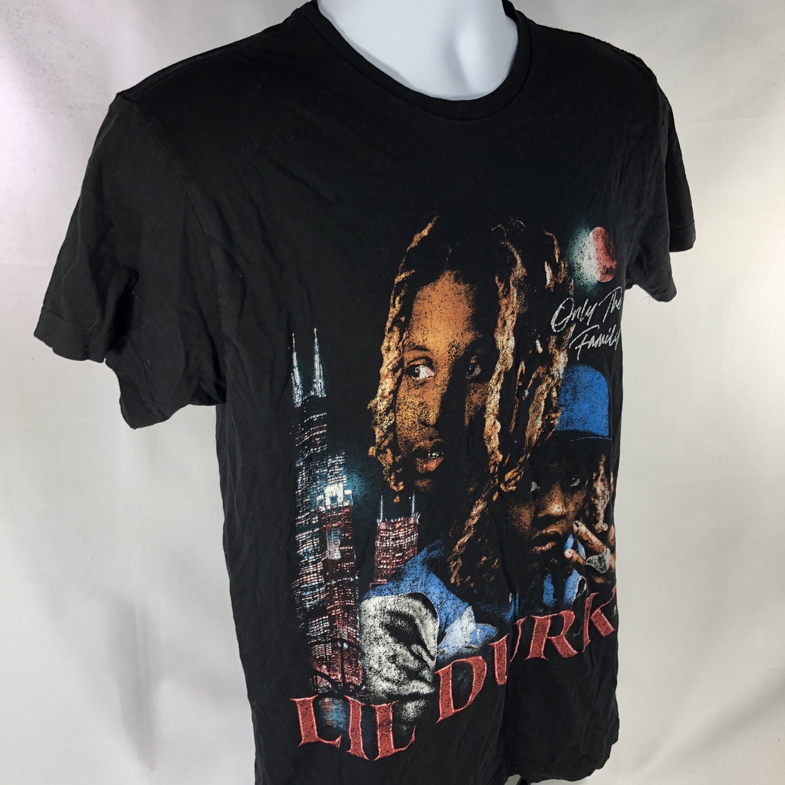 Lil Durk Only The Family OTF T-Shirt Adult Medium Rap Tee Black Graphic Logo gallery