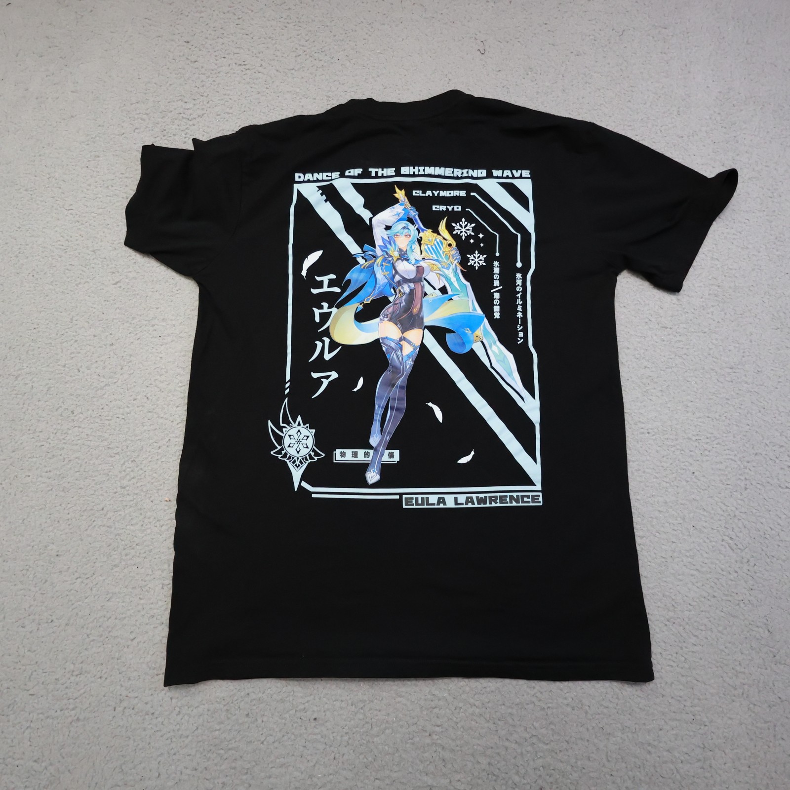 Luminix Eula Lawrence Shirt Mens Large Genshin Impact Anime Graphic Cosplay Tee gallery