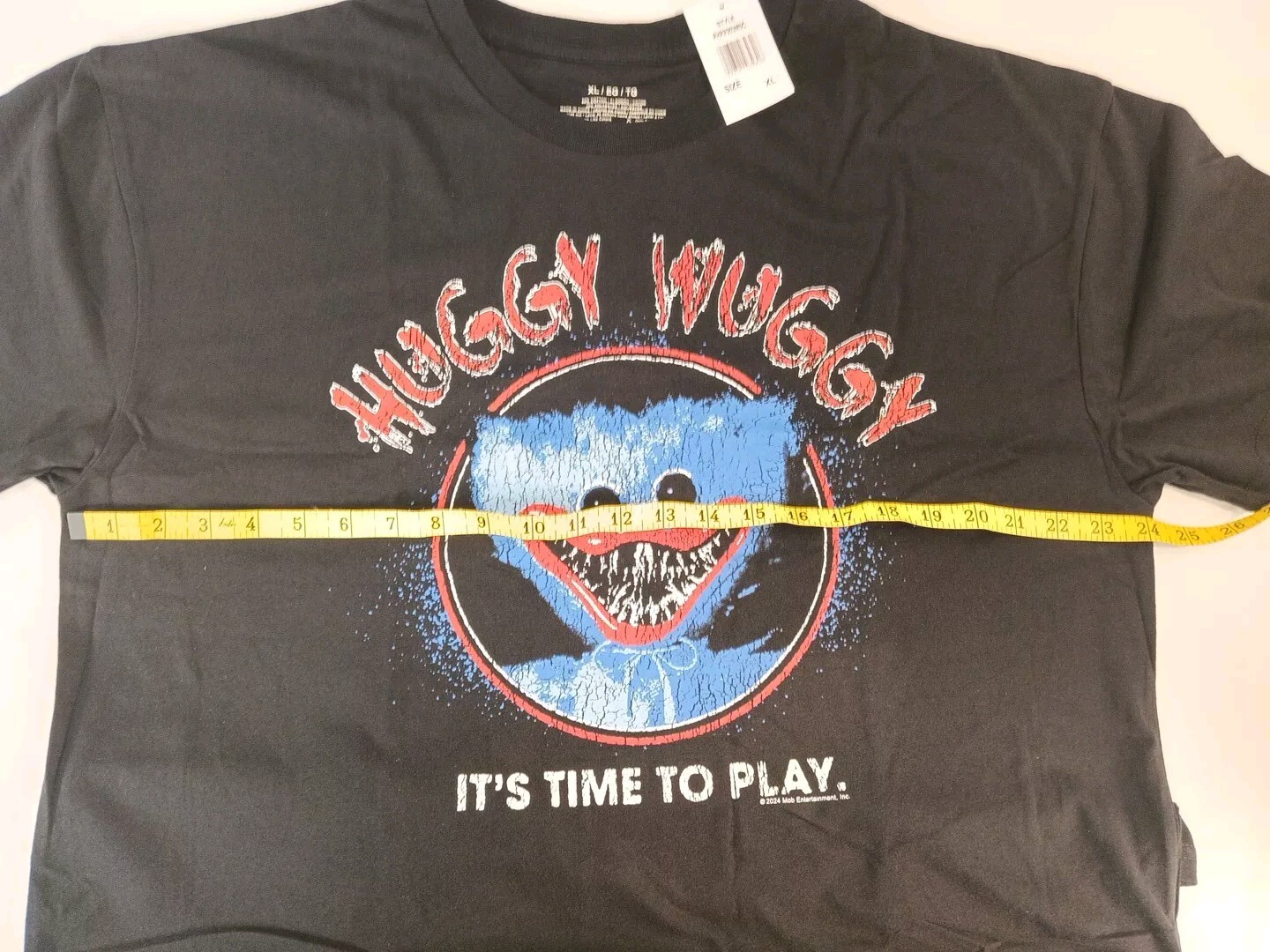 Poppy Playtime Huggy Wuggy "It's Time To Play" Black Unisex Shirt- Xl Large- NWT gallery