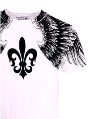 Xtreme Couture Affliction Men’s T-Shirt AEROSMITH WHITE Wings Biker Tattoo MMA