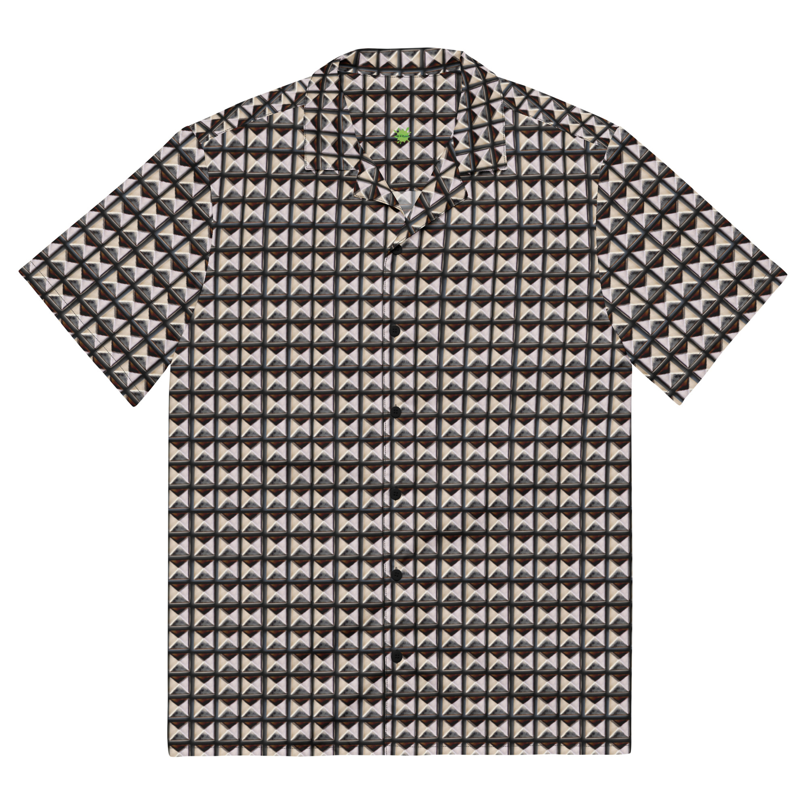 Studded Look - Black Lightweight Casual Button Up Dress Shirt gallery