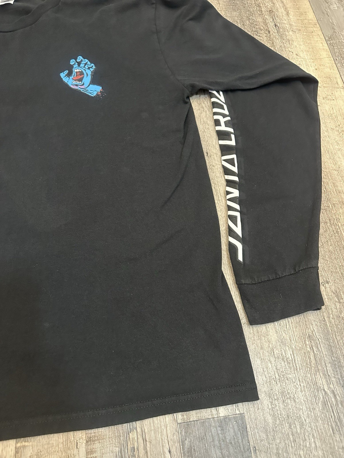 Santa Cruz Skateboards Men’s XL Screaming Hand Logo LS T Shirt Cotton Black GUC gallery
