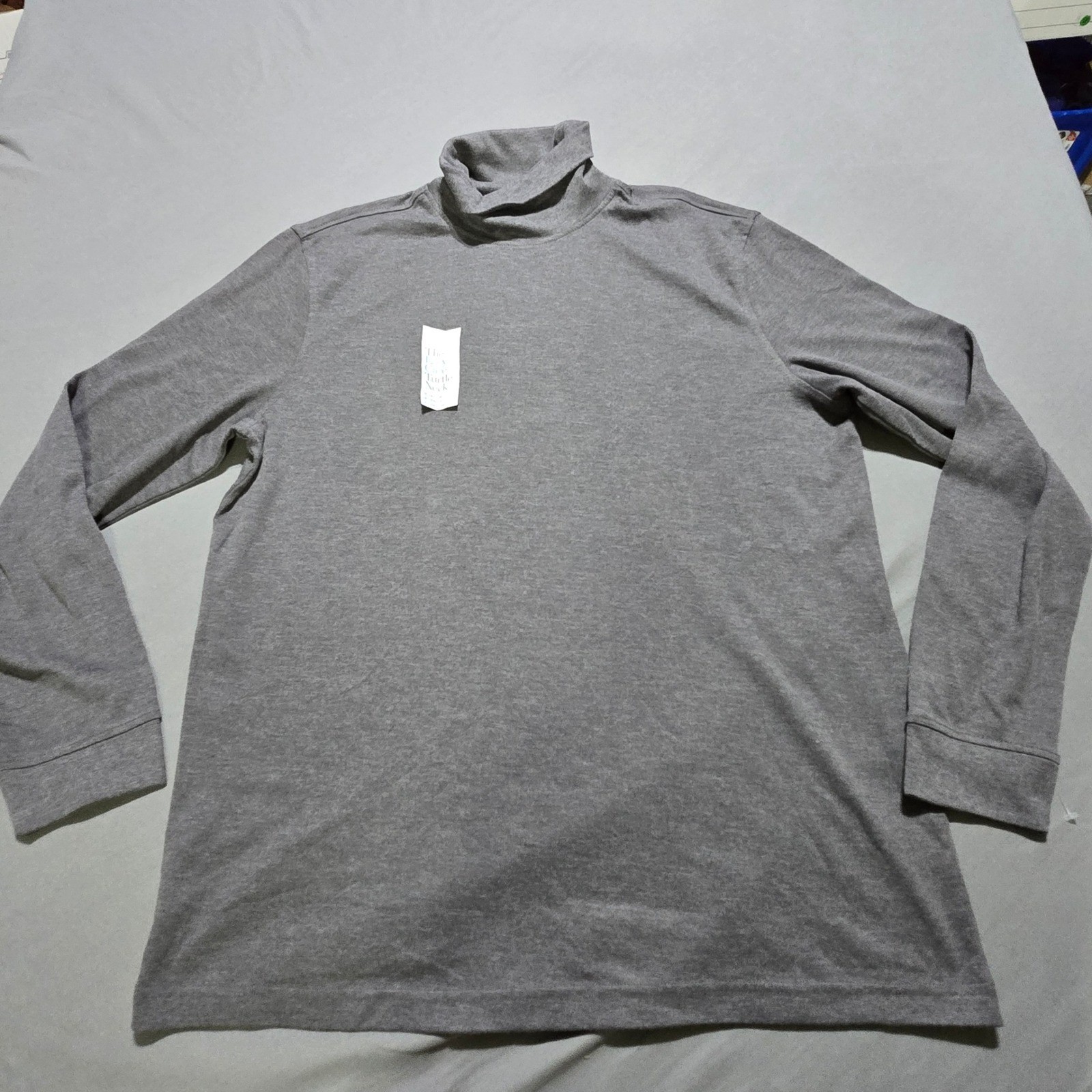 new Croft & Barrow Turtleneck Mens Large Gray Easy Care Extra Soft gallery