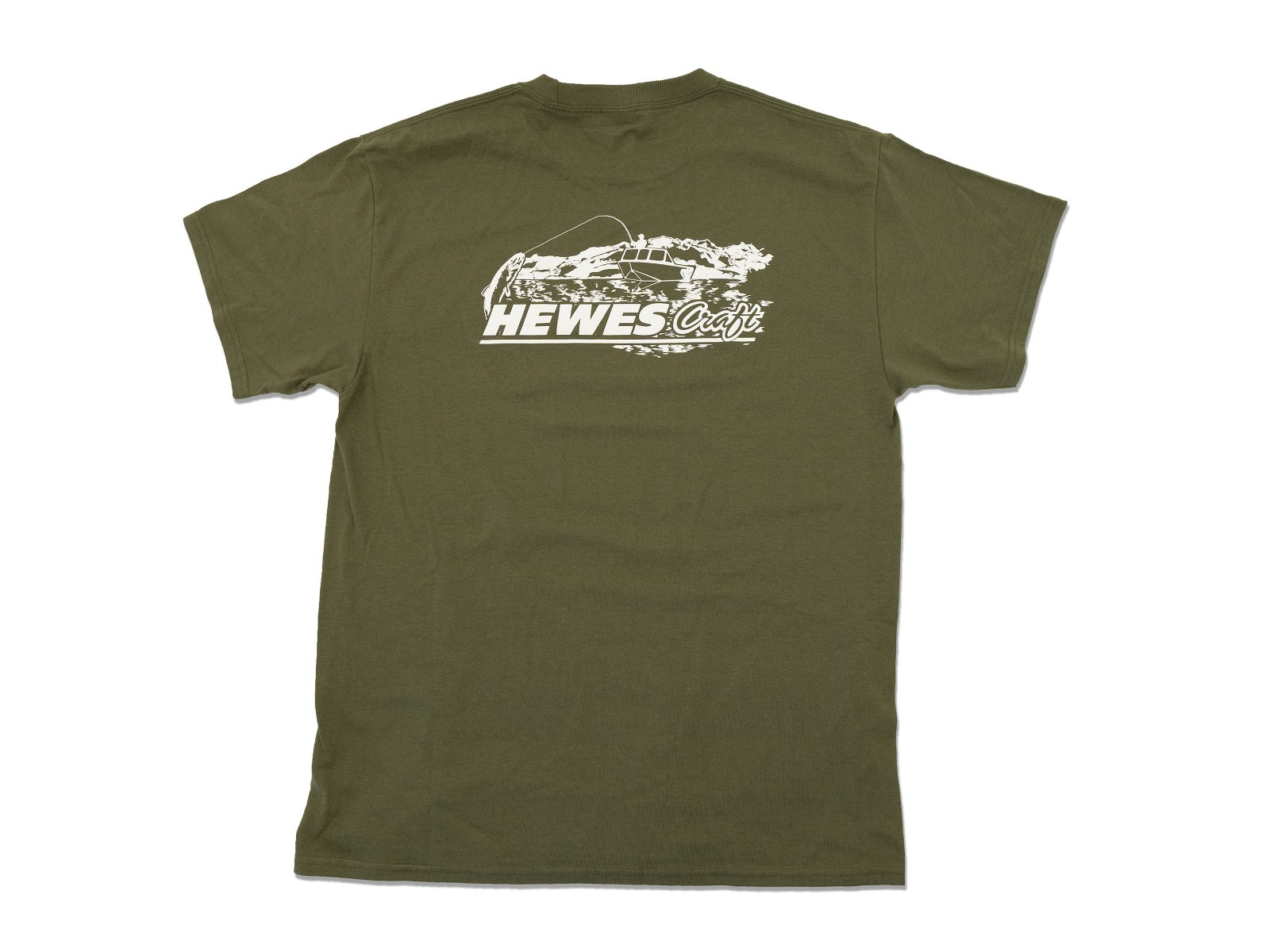Olive Green Hewescraft Shirt with Boat and Fish gallery