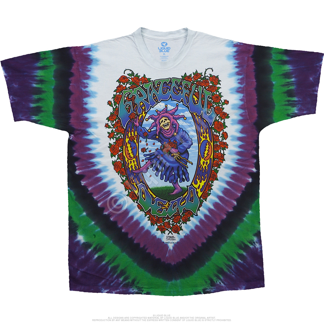 GRATEFUL DEAD-SEASONS OF THE DEAD-TIE DYE T-SHIRT M-L-XL-XXL Garcia, Lesh, Wier