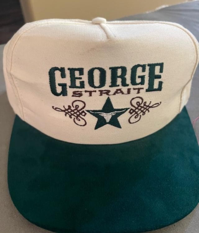 RARE Vintage George Strait Forest Green & Maroon Lettering w/Leather Bill gallery