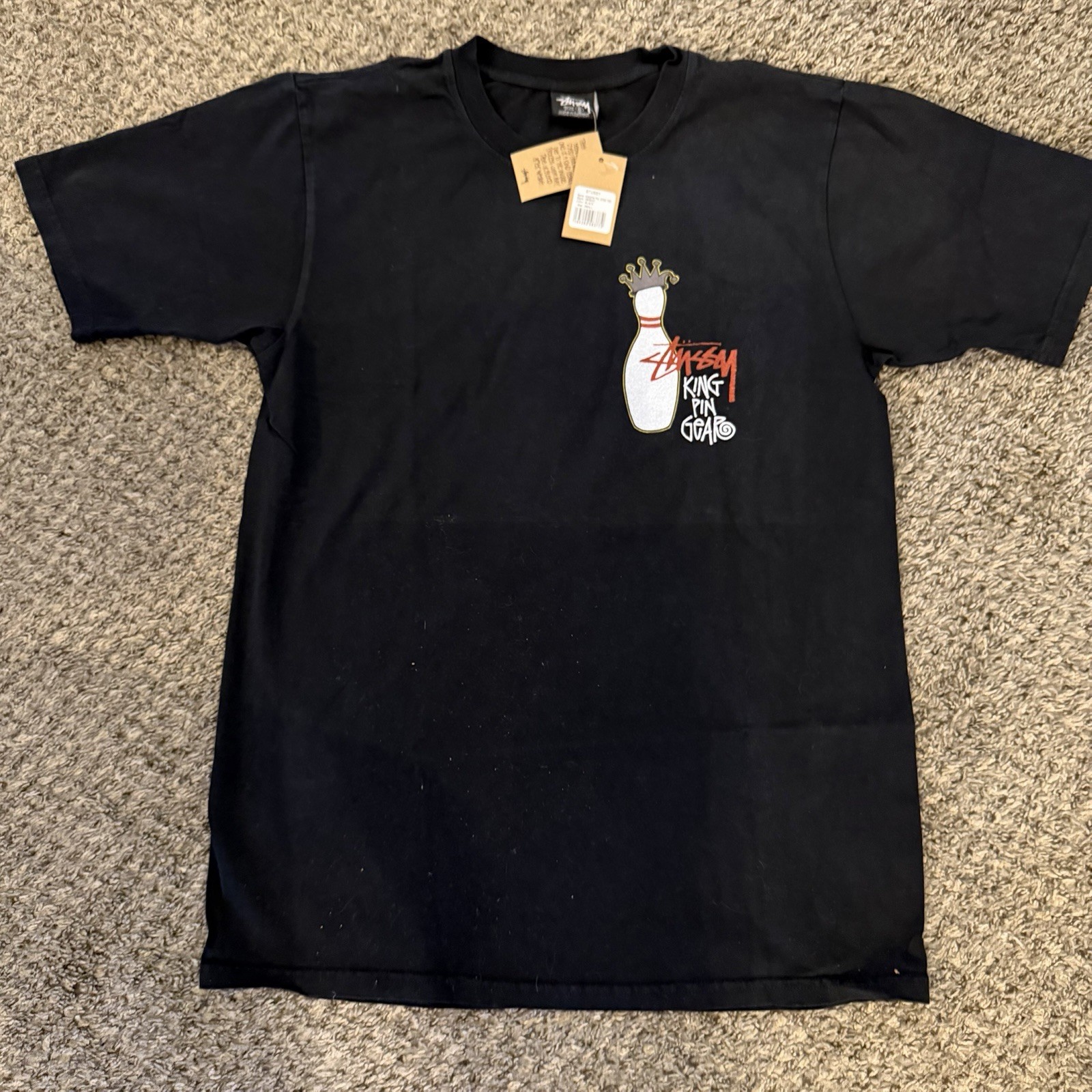 Stussy Shirt Tee Tshirt Black Size Small Double Sided Streetwear ✅ gallery
