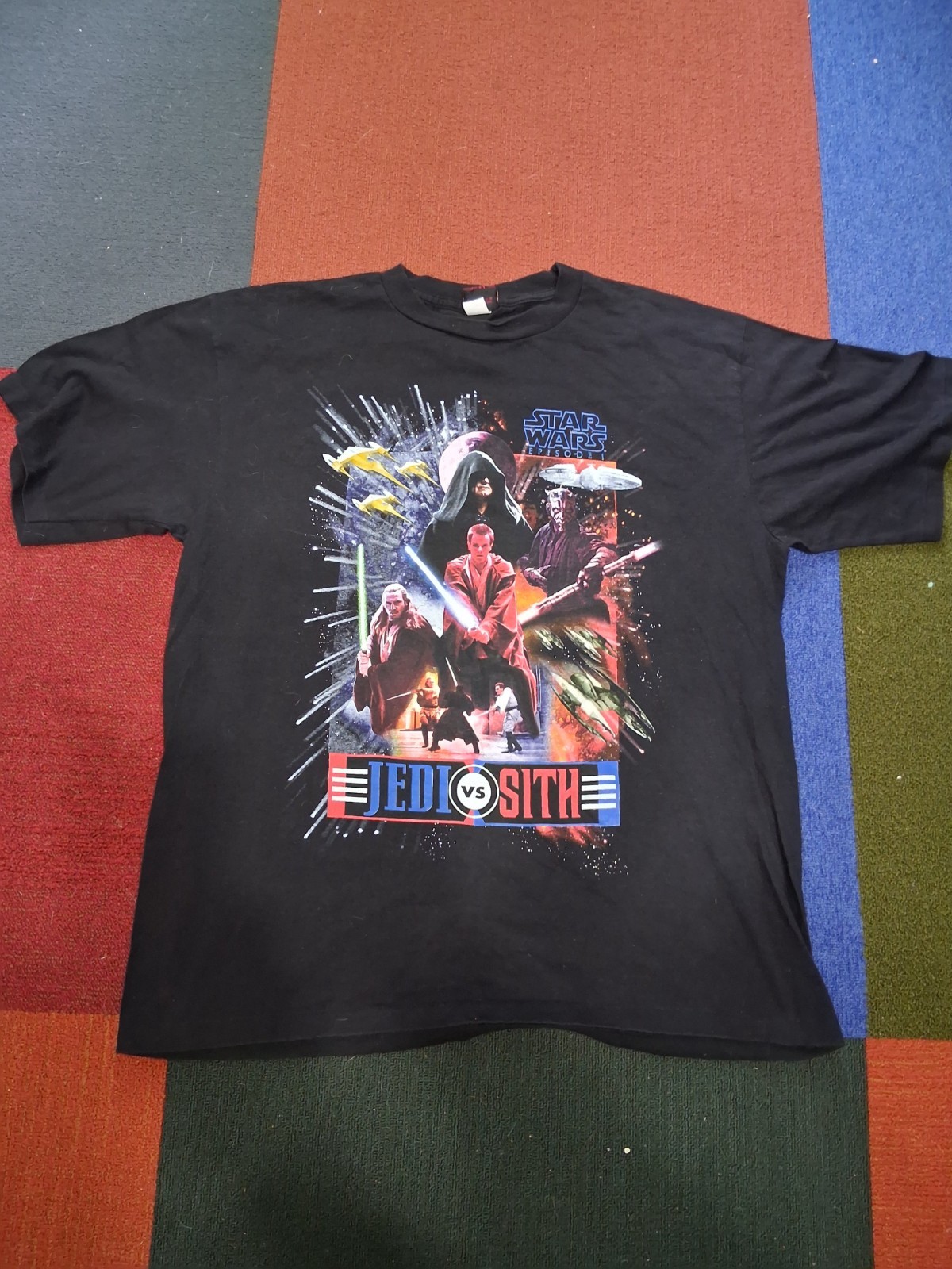 Vintage 1990’s Star Wars Episode I Jedi vs. Sith Tee Shirt Made In USA Size XL