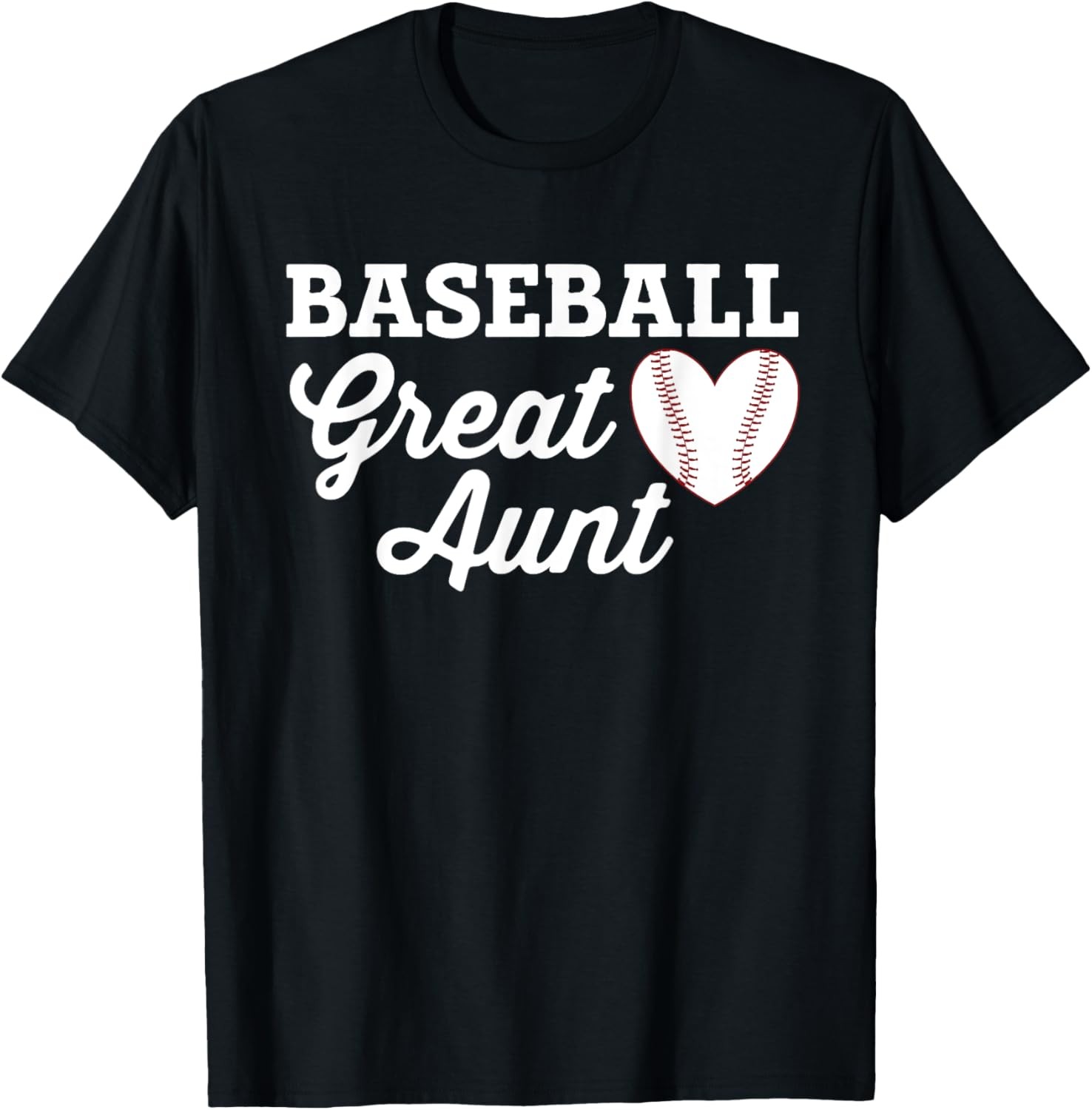 Baseball Great Aunt Love Heart Baseball Sports T-Shirt