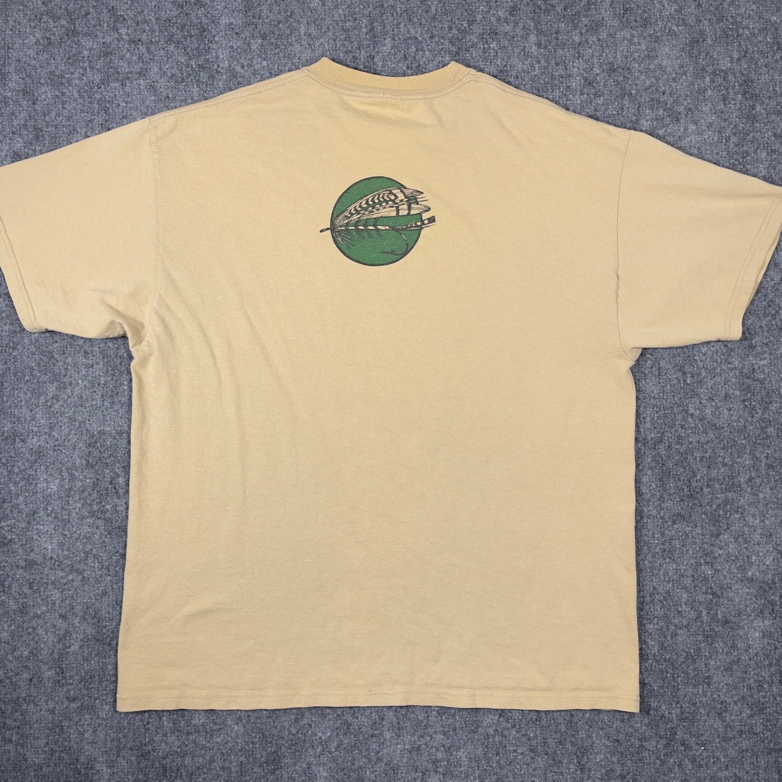 Tradewinds Fly Fishing Graphic T-Shirt Mens XL Tan The Butcher Lure Art Tee gallery