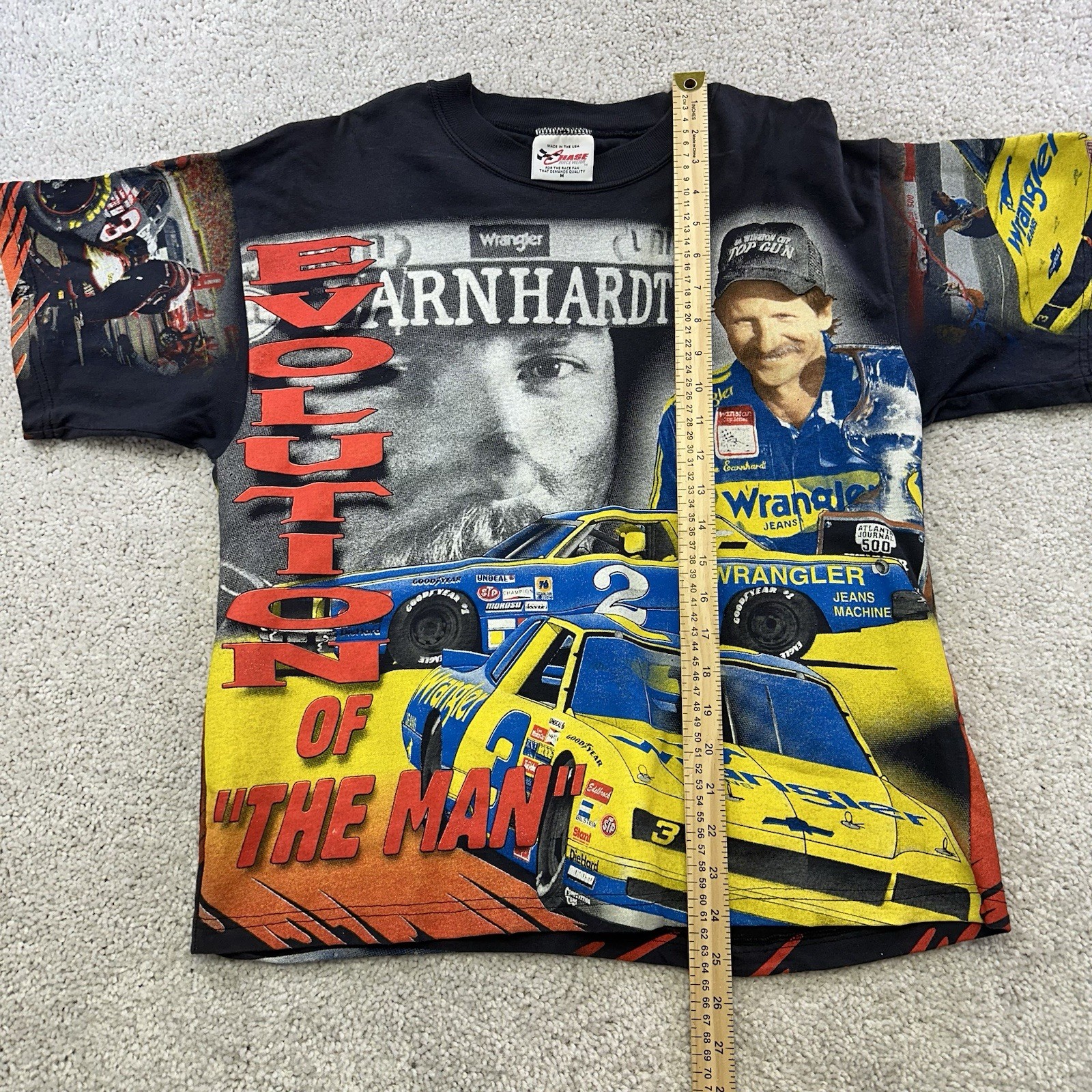 Vintage AOP Dale Earnhardt Evolution of The Man All Over Print T-Shirt Medium gallery