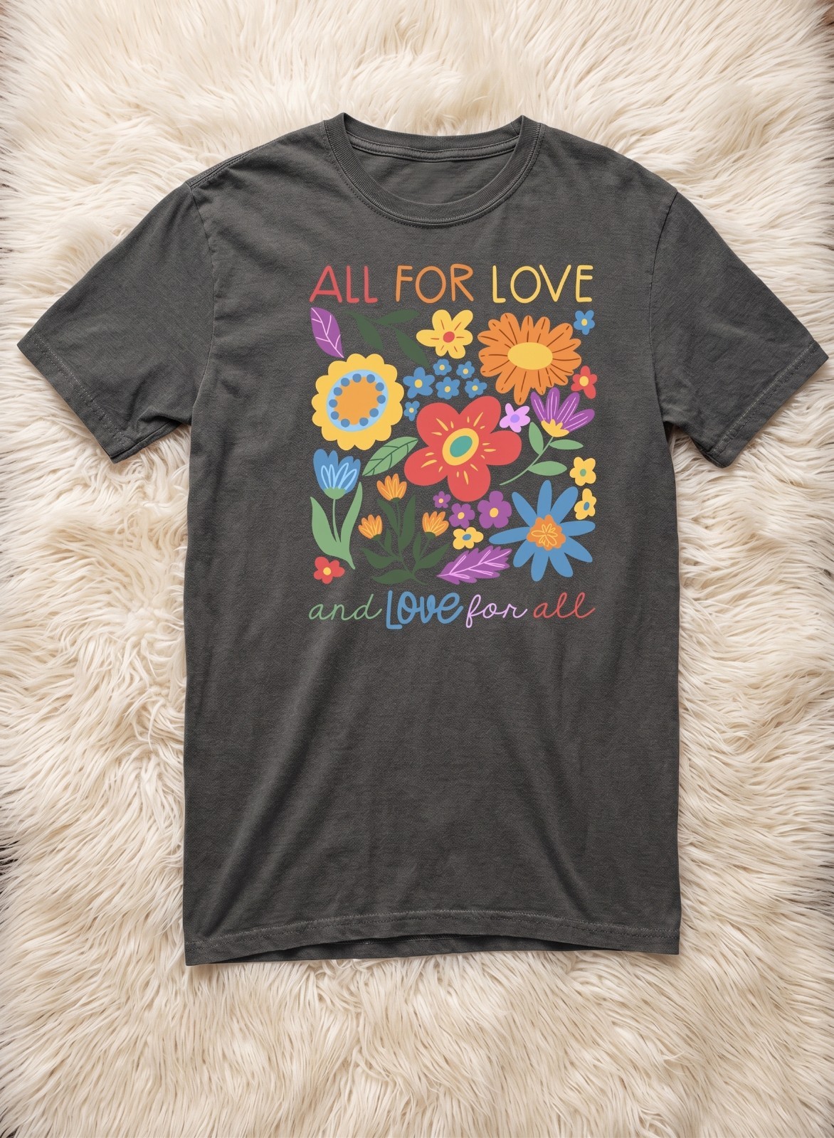 Comfort Colors All For Love Love For All Shirt, Pride Gift Shirt, LGBTQ Shirt gallery