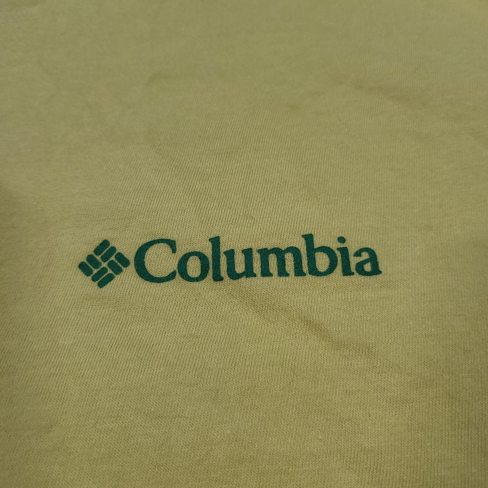 Columbia Shirt Mens XL Yellow Bear Outdoor Nature Camping Climbing Logo Tee gallery