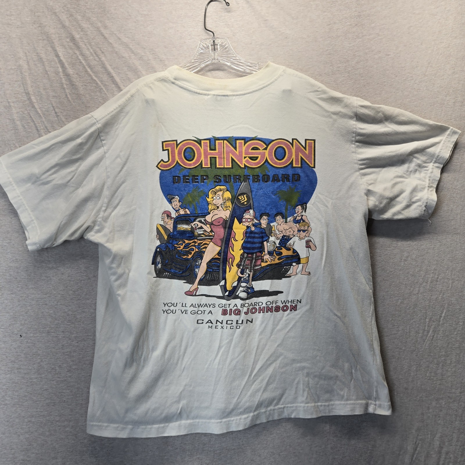 Vintage Big Johnson Surfboard Shirt Men’s XL Humor Parody Comedy Dirty