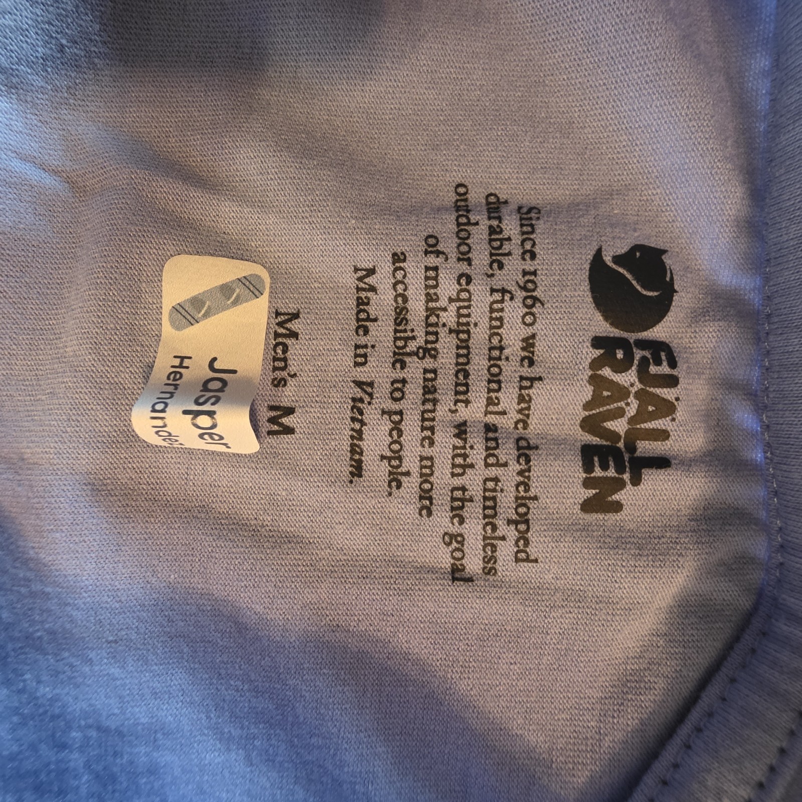 Fjallraven Lush Logo Graphic Tee Men's M Blue Short Sleeve Outdoor Hiking Shirt gallery