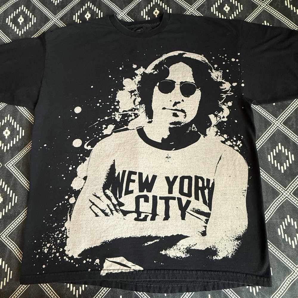 JOHN LENNON NYC Licensed Jumbo Print T-Shirt 2009. XL Gap Preowned NV