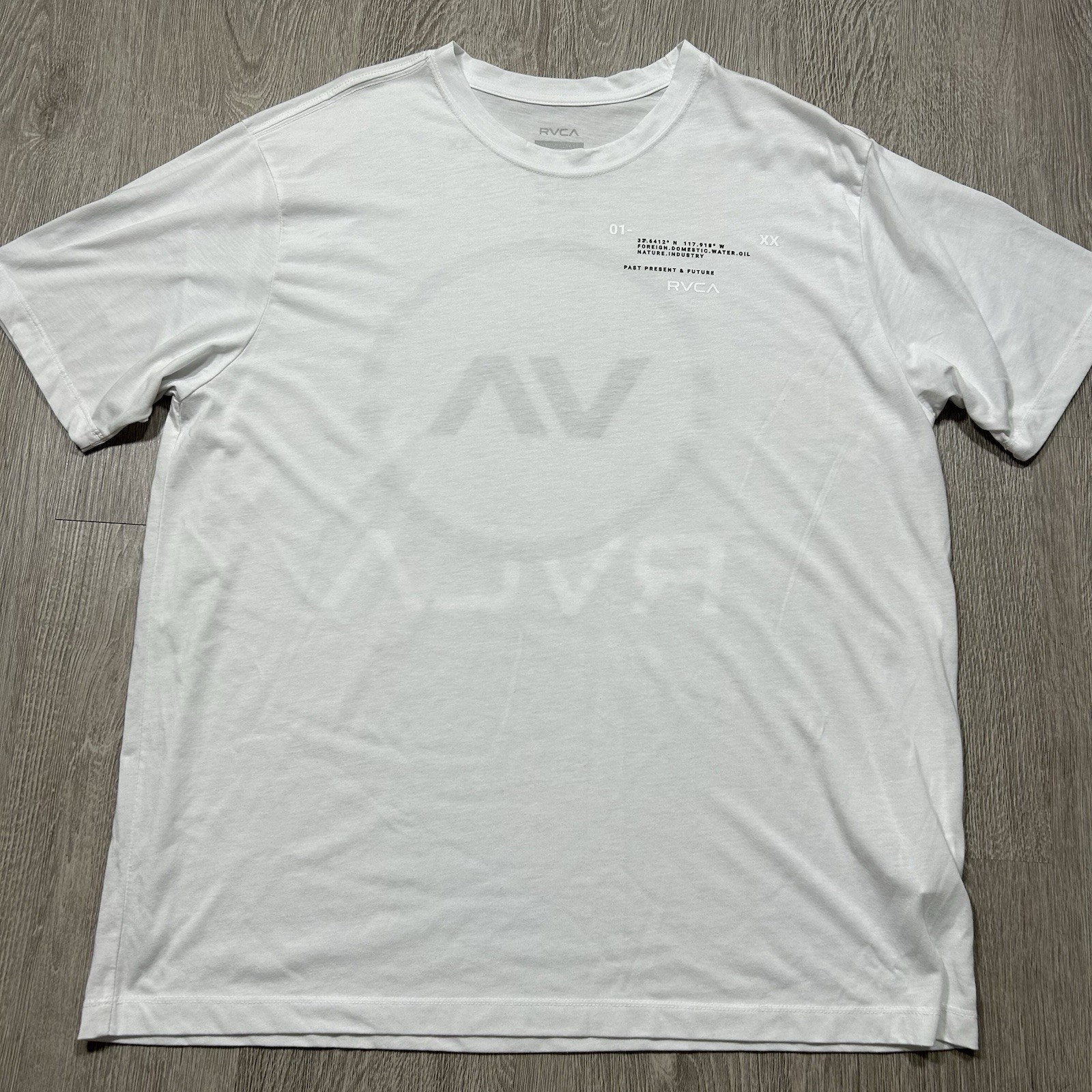 RVCA VA Sport Tee T Shirt Mens XL White Gym Workout Regular Fit Coordinates gallery