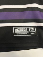Deep Dark And Dangerous Truth DDD Hockey Jersey Large Black And Purple