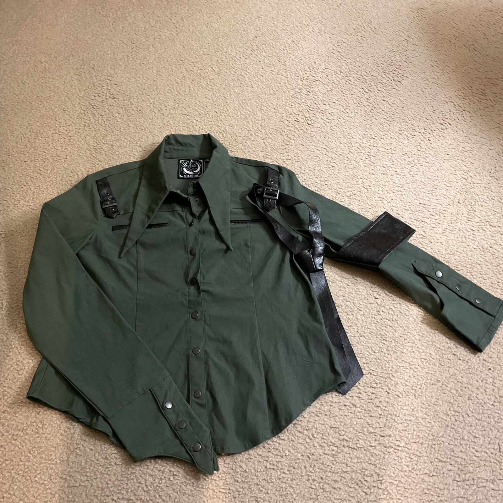 KillStar Dolls Carpe Noctem Kill Secret Mission - Green military top - Size XXL gallery