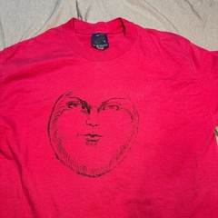 True Vintage Man in the Moon Pink Shirt Size Large Celestial Fairy Zodiac Mystic
