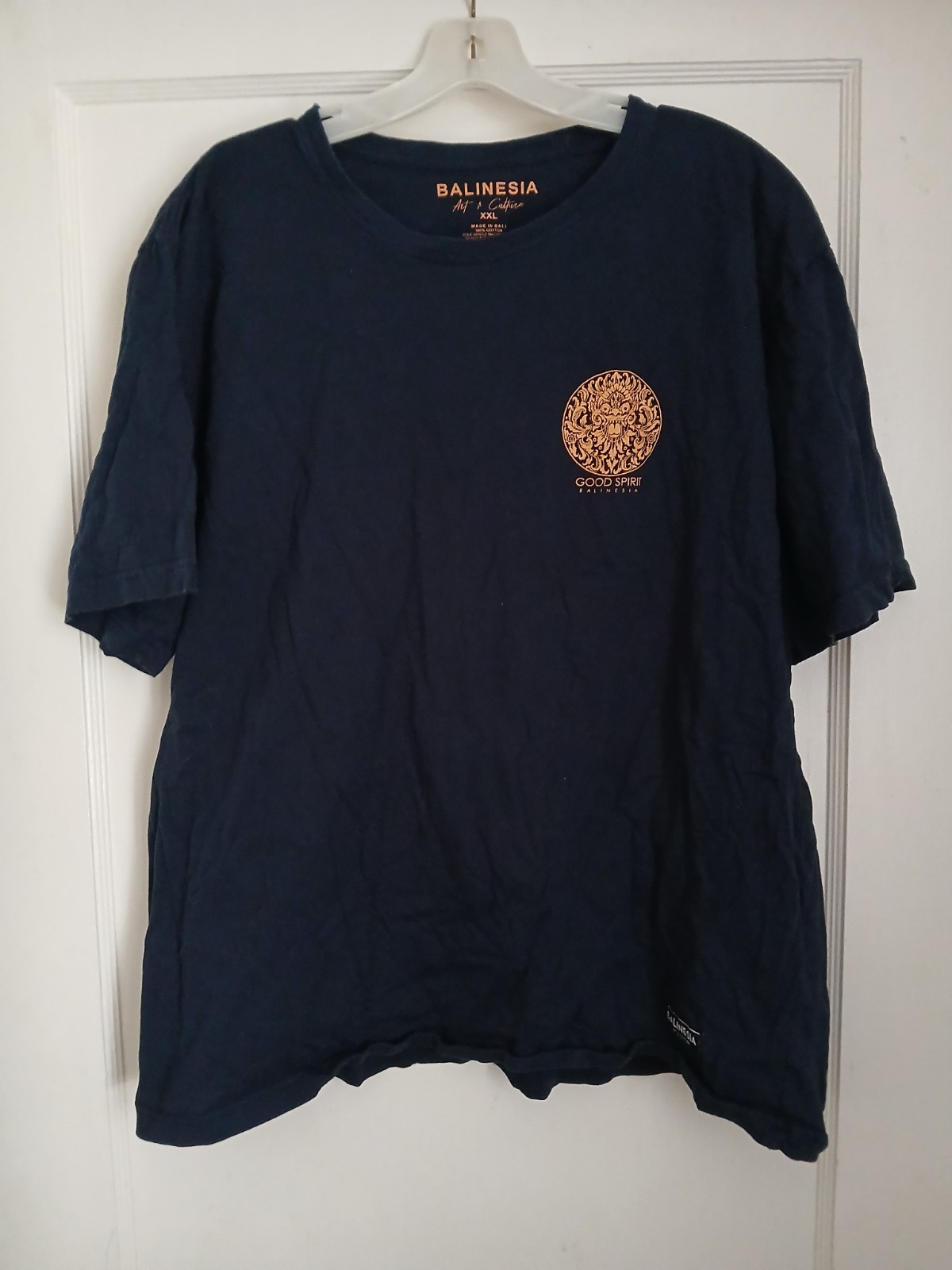 Spectacular NEW Balinesia XXL Dark Blue T Shirt 100% Cotton BALI Indonesia In US gallery