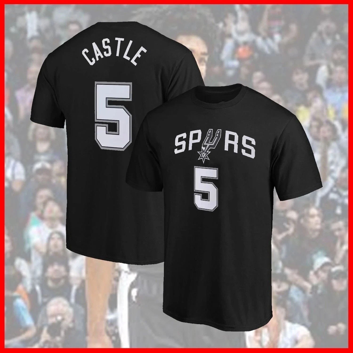 SALE 30%!!! Stephon Castle #5 San Antonio 2025 Name &Number Fans Gift FASTSHIP