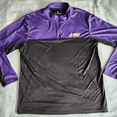 JMU Dukes 2XL Pullover Shirt Long Sleeve XXL Purple Black Colosseum Men’s