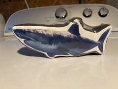 Discovery Channel Shark Week T-Shirt XL 2006 New/Sealed in Shark Shaped Plastic