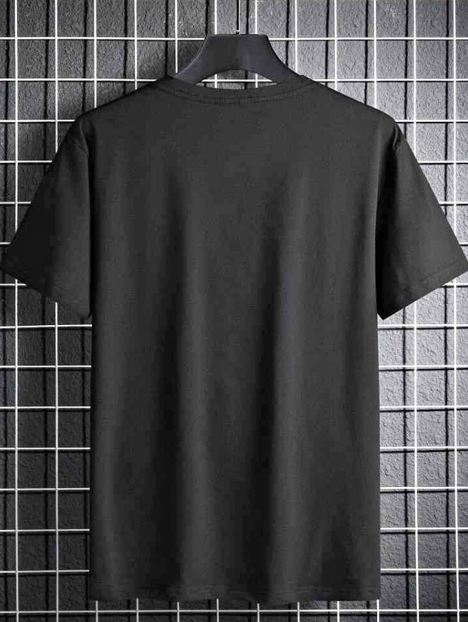 XL Size Slim Fit Cotton Crew Undershirts T Shirt -color Black and white