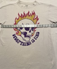 Brisco Brands “Everything Is Fine” Skull Distressed T Shirt. Vintage. Size Large