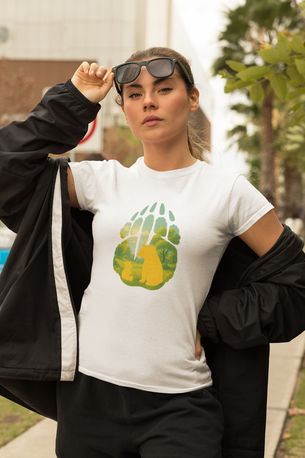 Bear Paw Nature Shirt Mama Bear Baby Bear Silhouette Forest Tee Wildlife Gift gallery