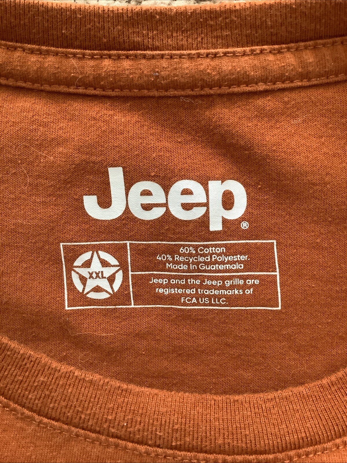 Vintage Jeep Mountain Logo Burnt Orange Mens T-Shirt XXL 4x4 Wrangler Offroad gallery