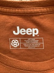 Vintage Jeep Mountain Logo Burnt Orange Mens T-Shirt XXL 4×4 Wrangler Offroad