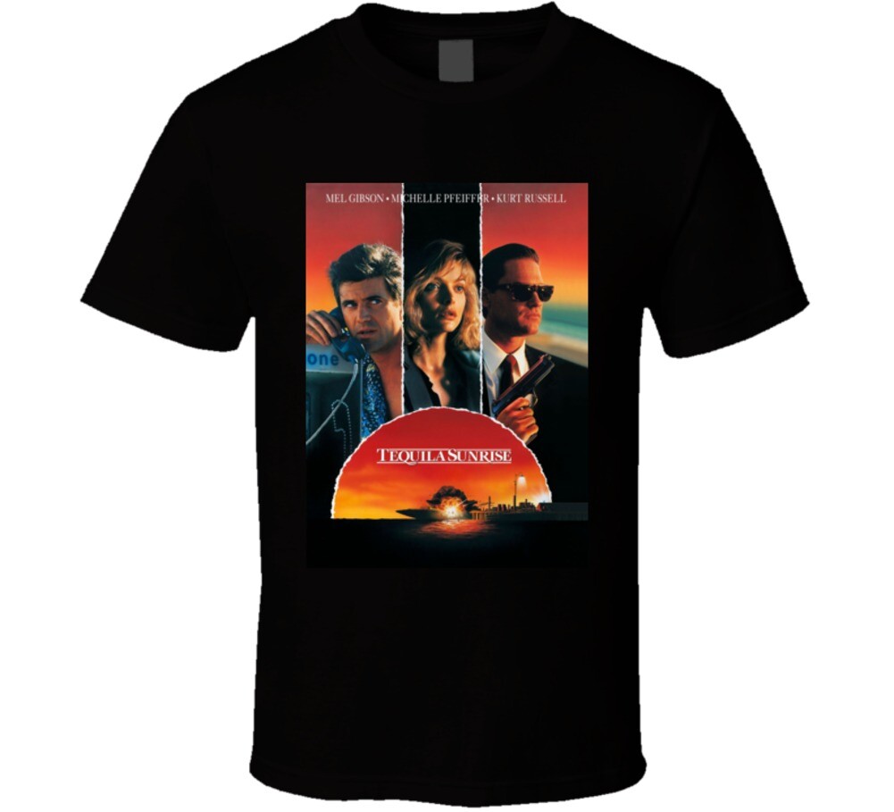 Tequila Sunrise Retro 80s Action Movie T Shirt gallery