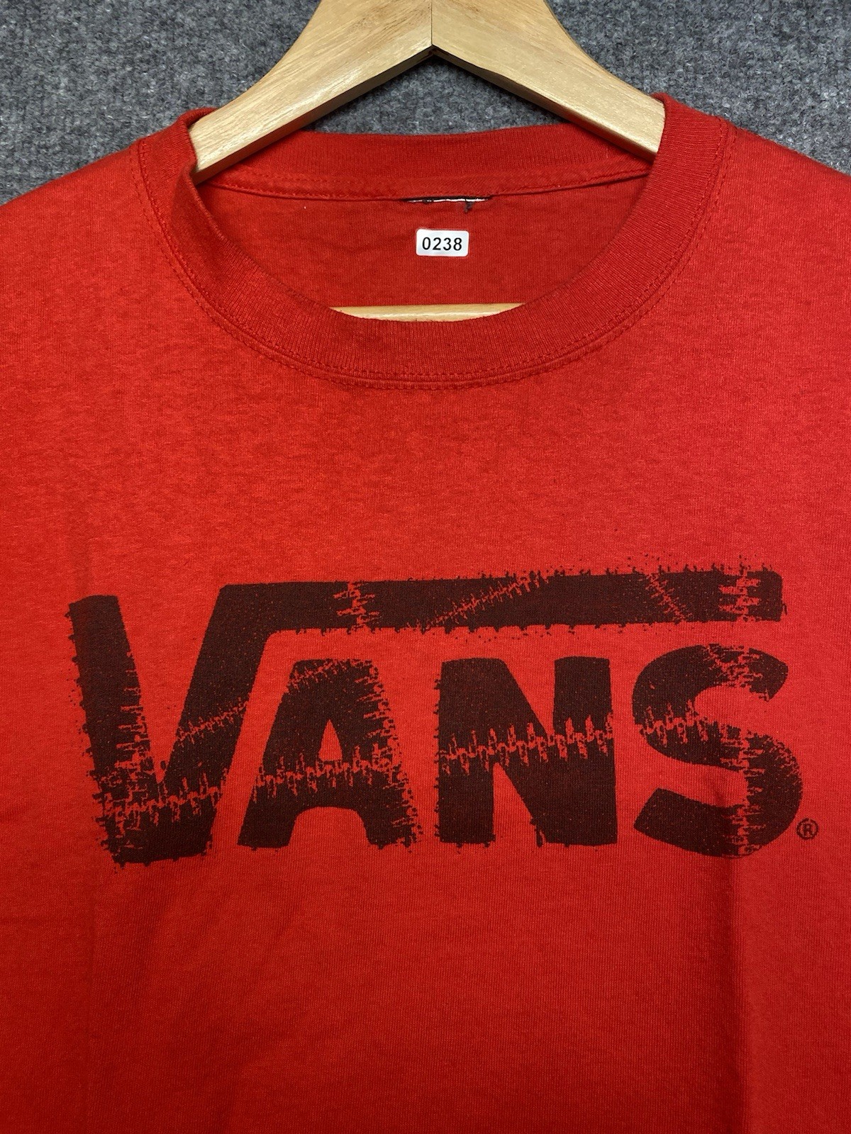 Vans Shirt Mens XL Red Logo Graphic Tee T-Shirt Skateboard Classic No Size Tag. gallery