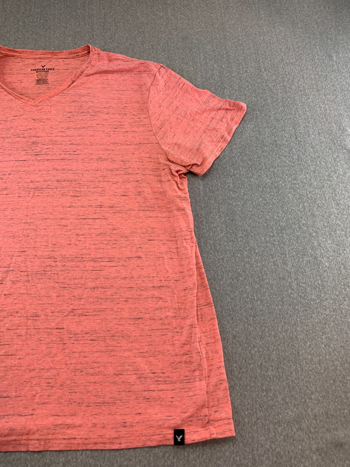 American Eagle Core Flex Classic T-Shirt Mens Size XXL Orange Gray Soft Comfy gallery