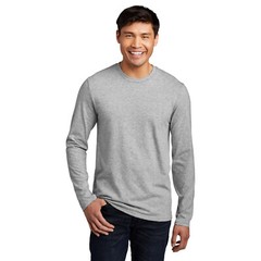 New District DT6200 Very Important Tee Long Sleeve T-Shirt S, M, L, XL Lt Gray