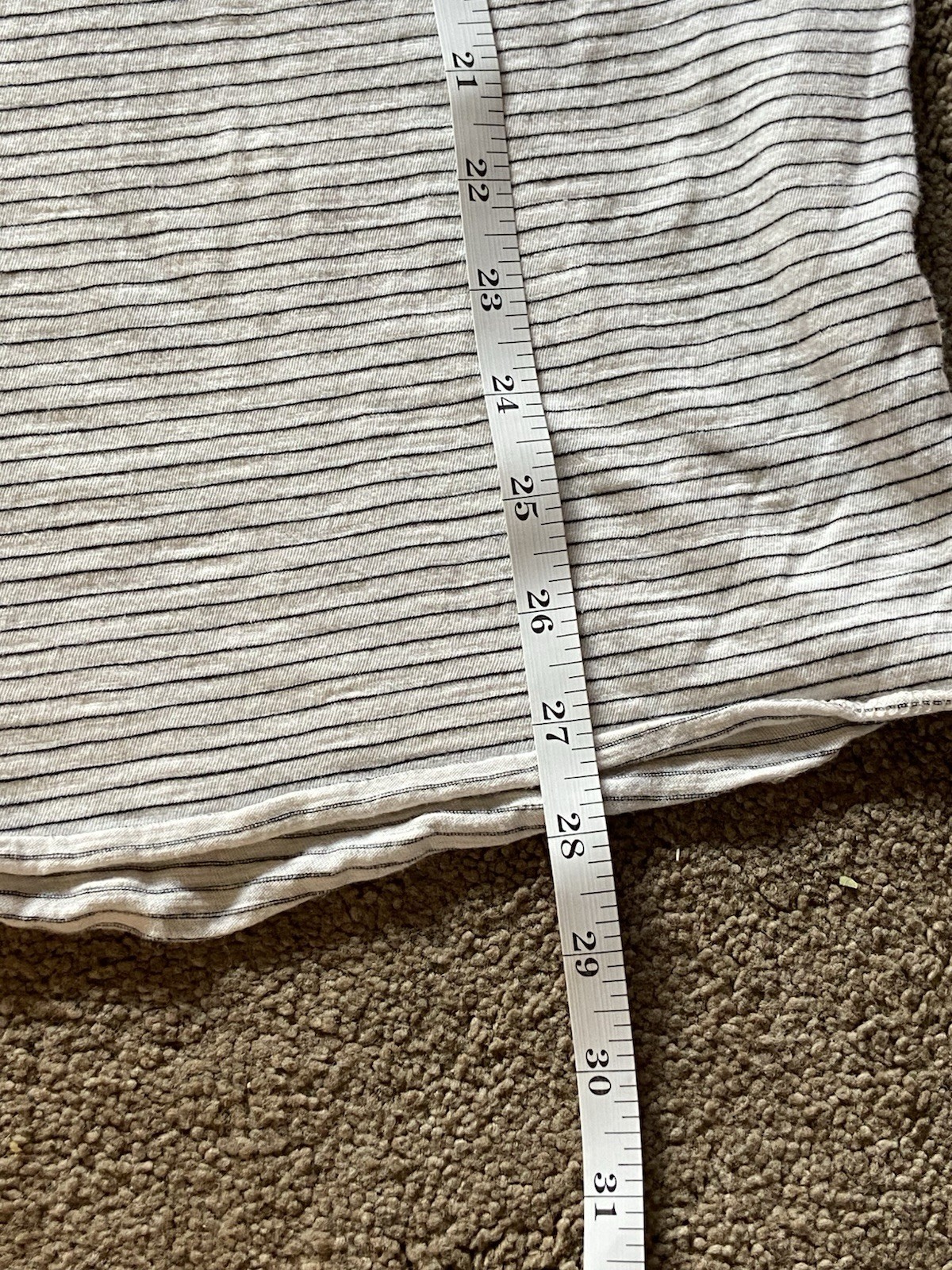 Men’s Marine Layer Long Sleeve Henley Shirt M/L White Striped Cotton Blend gallery