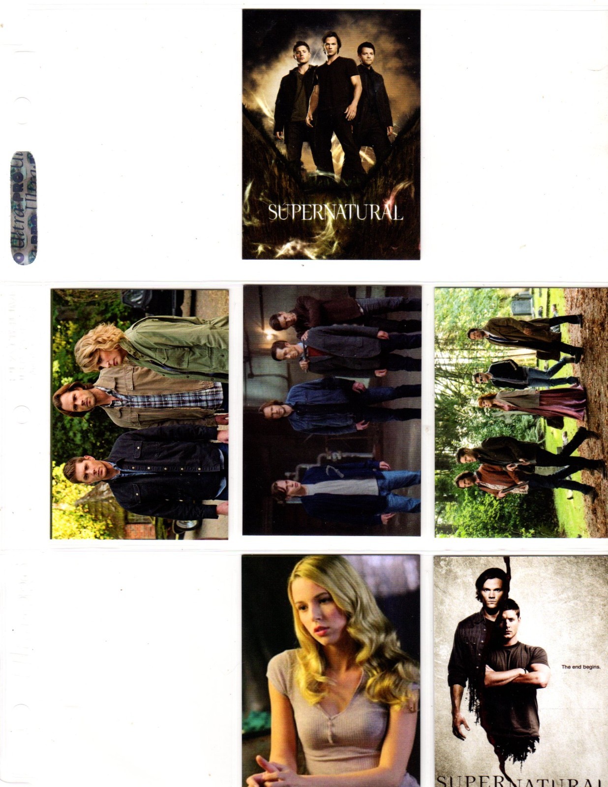 SUPERNATURAL  TV SHOW    CUSTOM   NOVELTY TRADING CARD 6 CARDS   SET